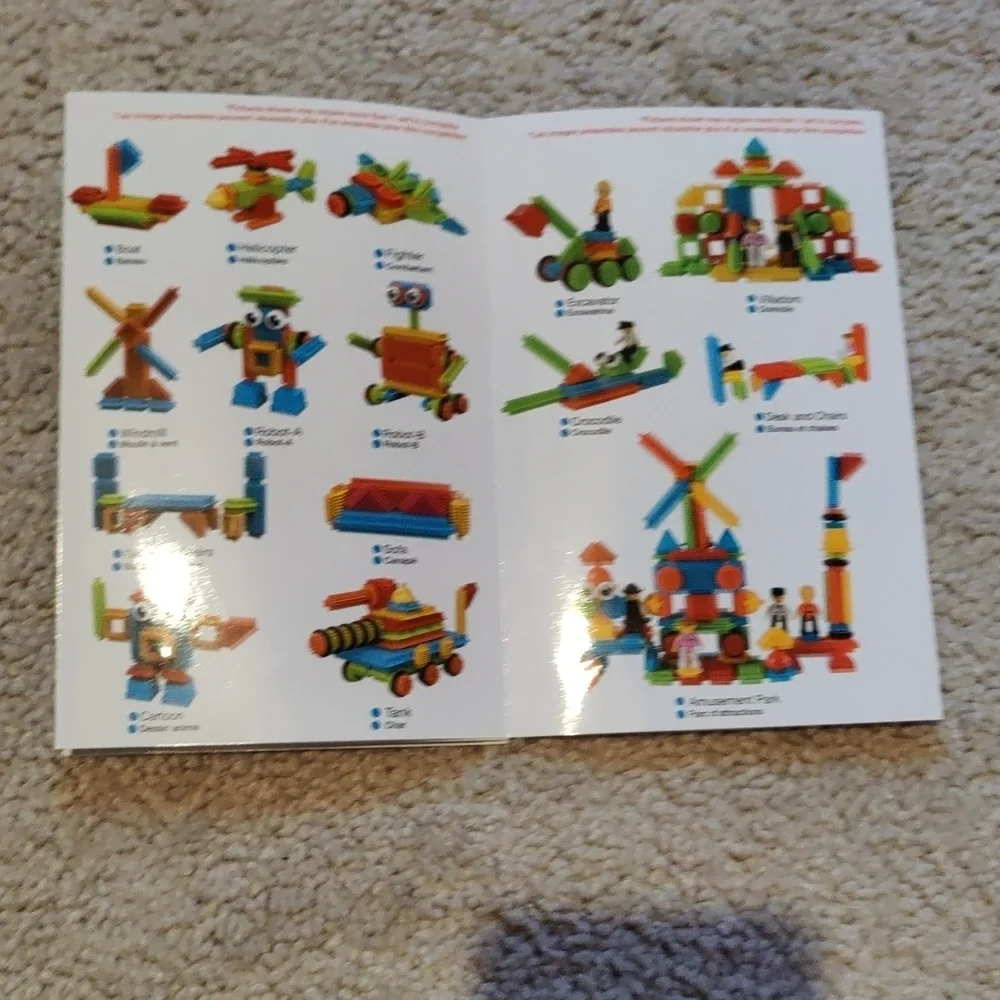 PicassoTilesBristle Shape 3D Building Y2KBlocks Tiles Construction Toy Set 120Pc